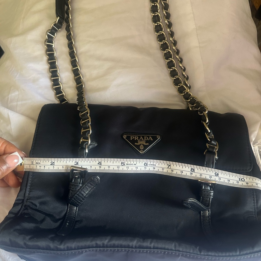 Prada Elegant Black Chain Shoulder Bag